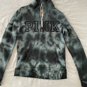 Brand new Victoria Secret PINK TIE DYE  v neck sweater